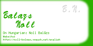balazs noll business card