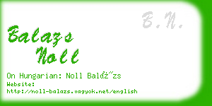 balazs noll business card